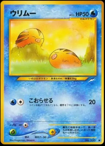 Japanese Darkness, and to Light Swinub Pokémon card